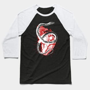 Snake Wrapped Heart Baseball T-Shirt